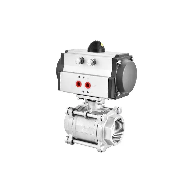 Pneumatic ryðfríu stáli snittari kúluventill